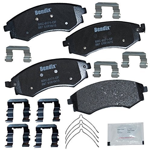 Bendix Priority1 CFC887 Ceramic Front Brake Pads for Hyundai Elantra 2006-2005, Tiburon 2001, Kia Magentis 2002-2001, Optima 2002-2001 - Image 1