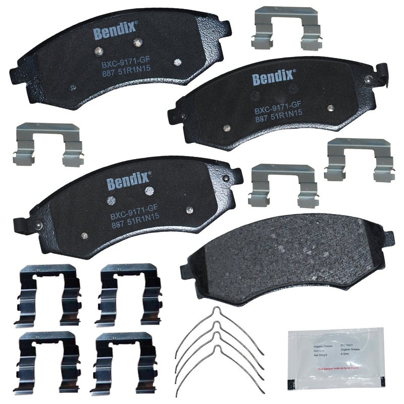 Bendix Priority1 CFC887 Ceramic Front Brake Pads for Hyundai Elantra 2006-2005, Tiburon 2001, Kia Magentis 2002-2001, Optima 2002-2001 - Image 3