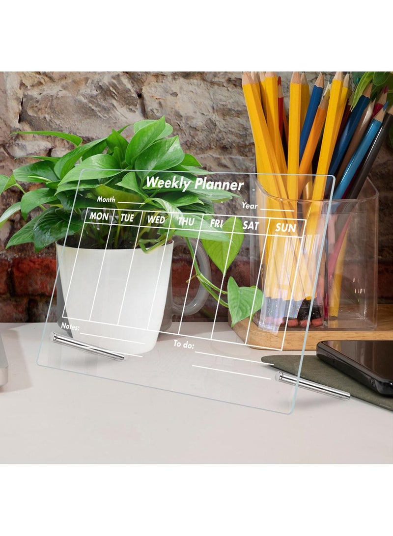 Acrylic Week Plan Desktop Memo Message Board Erasable Office Memo Writing Board - Image 4