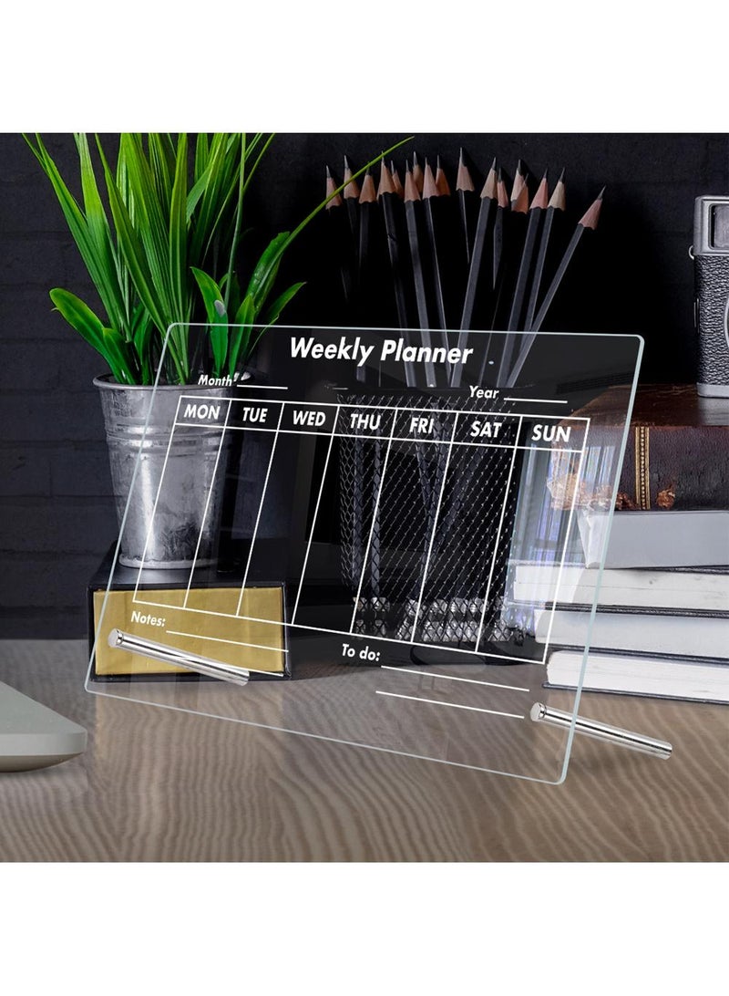 Acrylic Week Plan Desktop Memo Message Board Erasable Office Memo Writing Board - Image 2