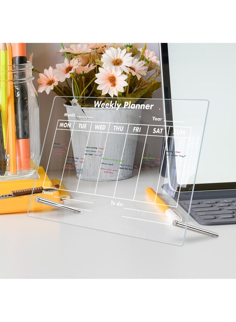 Acrylic Week Plan Desktop Memo Message Board Erasable Office Memo Writing Board - Image 3