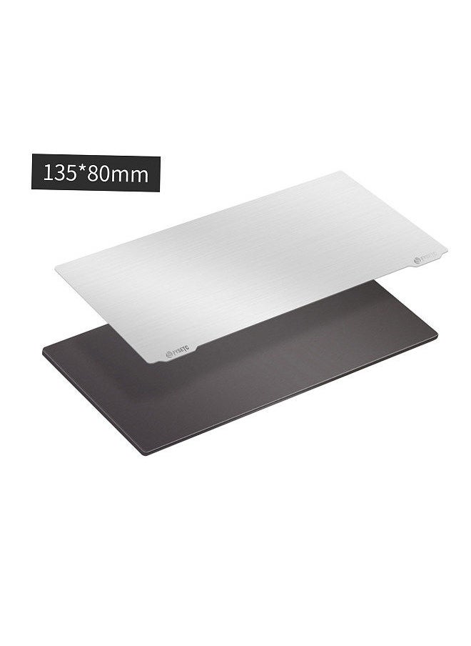 Generic - Resin 3D Printer Build Plate Flexible Spring Steel Plate Flex Bed and Magnetic Base Sheet Sticker with Adhesive Compatible with Photon/Photon S/Mono SE/QIDI 3D Shadow 5.5S, 135 x 80mm - Image 1