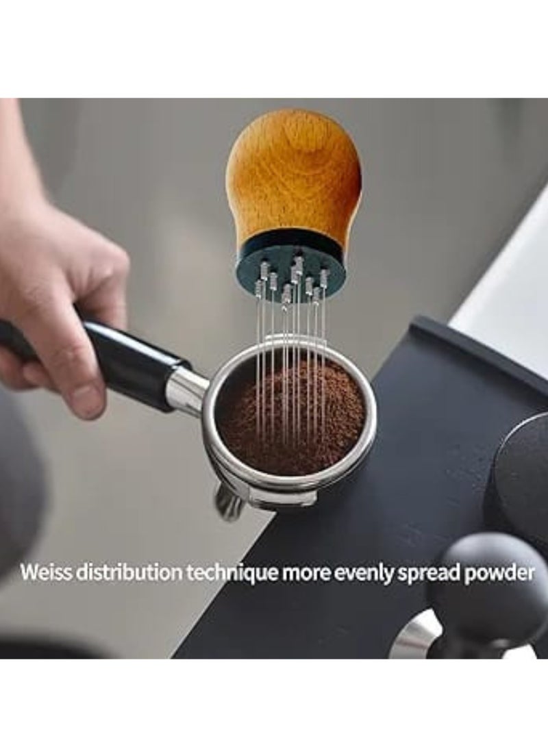 Liying WDT Tool Espresso Distribution Tool with Bamboo Stand, Coffee Stirrer with Extra Needle set for Barista Espresso Accessories - Image 4