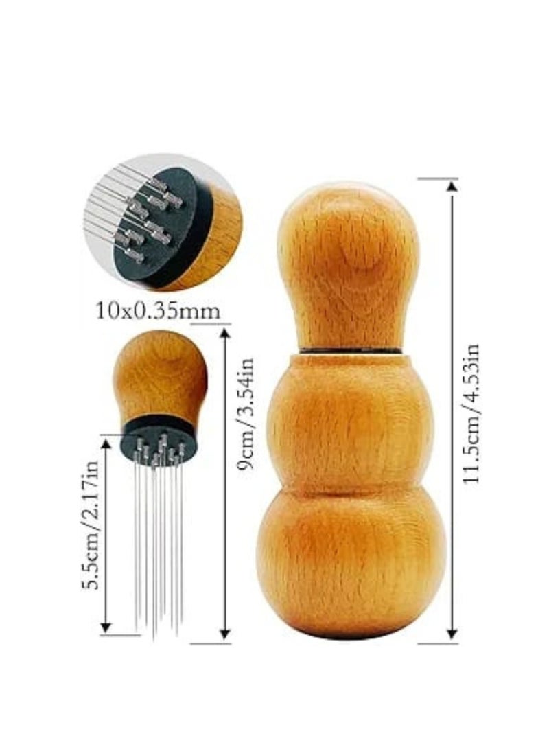 Liying WDT Tool Espresso Distribution Tool with Bamboo Stand, Coffee Stirrer with Extra Needle set for Barista Espresso Accessories - Image 3