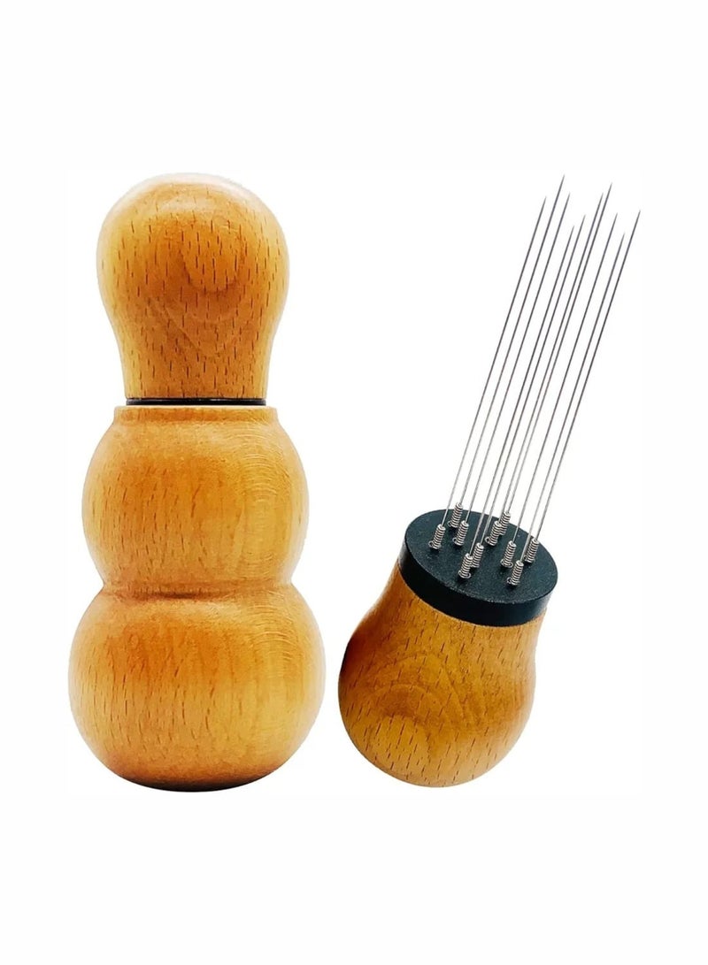 Liying WDT Tool Espresso Distribution Tool with Bamboo Stand, Coffee Stirrer with Extra Needle set for Barista Espresso Accessories - Image 2