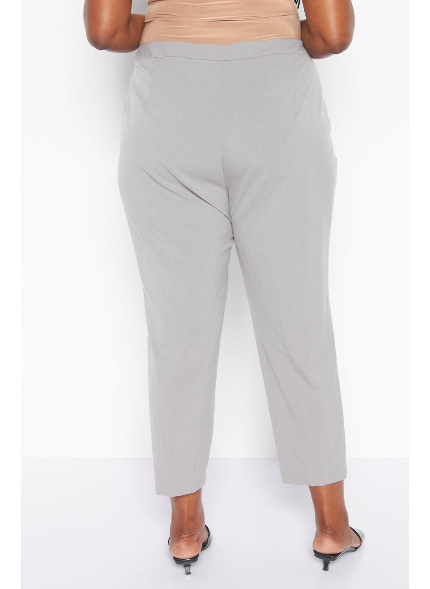 Women Plus Size Straight Leg Ankle Pants, Grey - pzsku/Z9EDAFD04588D8CA7ED78Z/45/_/1724351125/09f3a2b4-579a-4da5-84b8-ab3c1a25bef4