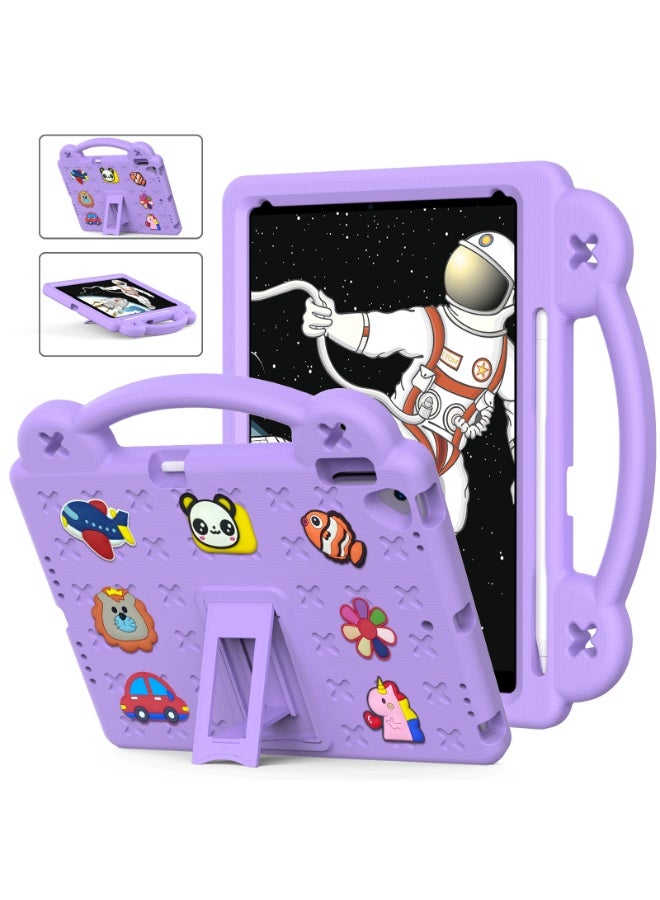 غطاء آيباد 10.2 إنش للجيل التاسع 2021/الثامن 2020/السابع 2019/إير الثالث 10.5 إنش/برو 2017 10.5 إنش، غطاء أطفال مضاد للصدمات مع مقبض وحامل وحزام كتف