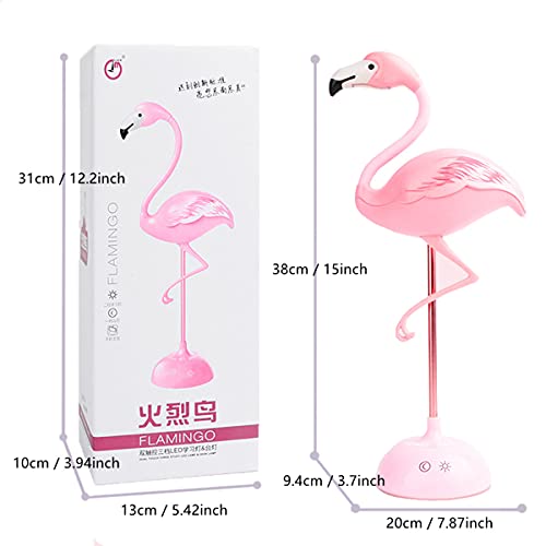 Fantasee Flamingo Desk Lamp USB Bedside Table Lamp Nursery Night Light Touch Dimmable for Child Kids Students Bedroom Living Room Dorm Reading Birthday Party Gift (Pink Flamingo) - Image 5