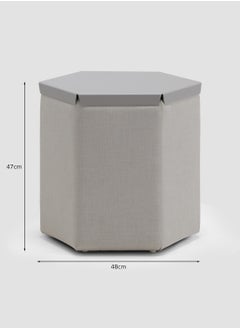 AL HUZAIFA FURNITURE Hexagonal Outdoor Stool With Tray Table  - Image 4