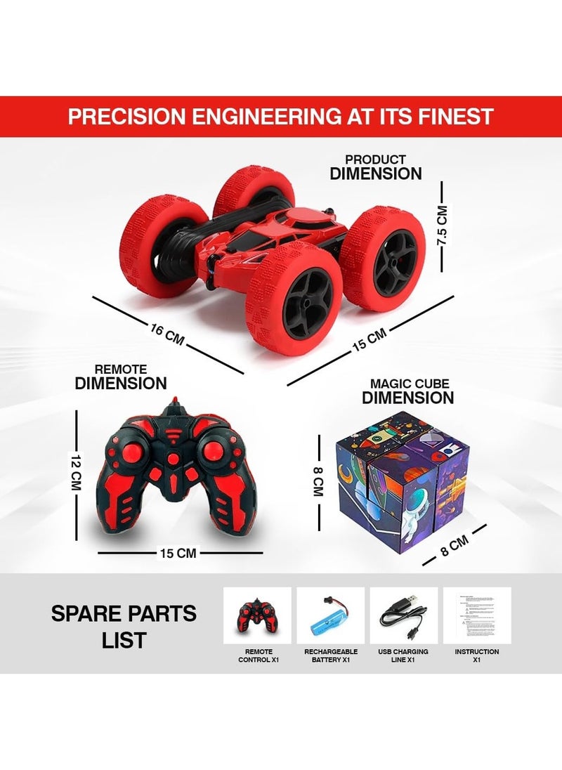 Generic - Stunt Car RC - Toy Car Remote Control - Fastest RC Off-Road Car - 360° Rotating Remote Controlled Car - Best Outside Toys Gift for Kids, RC Car with a 3D Infinite Cube Magic Toy Fidget - Image 1