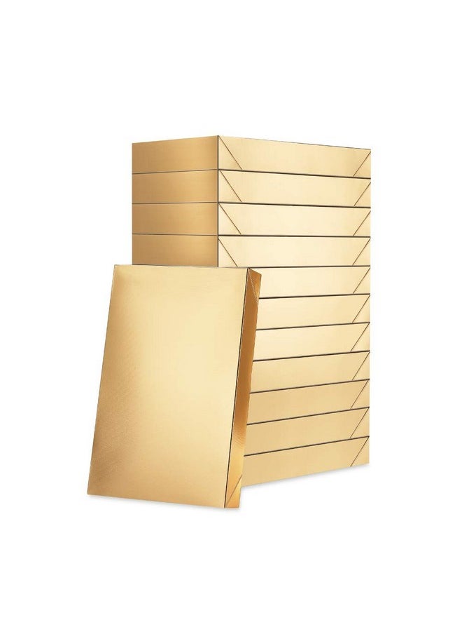 Green Bean - Gift Boxes For Clothes 14.5X9.5X2 Inches Shirt Gift Boxes Large Gift Boxes With Lids Gold Gift Boxes For Clothes (Embossing Gold Pack Of 12) - Image 1