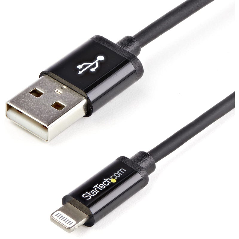 Startech.com StarTechcom 1m 3ft Black Apple 8pin Lightning Connector to USB Cable for iPhoneiPodiPad Charge and Sync Cable 1 Meter USBLT1MB - Image 2