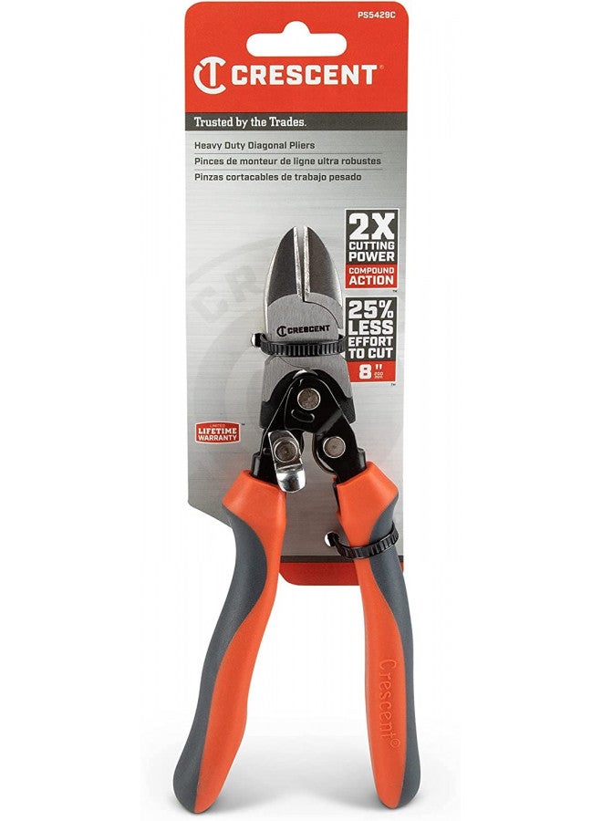 Crescent 8" Pro Series Diagonal Compound Action Dual Material Cutting Pliers - PS5429C - Image 3