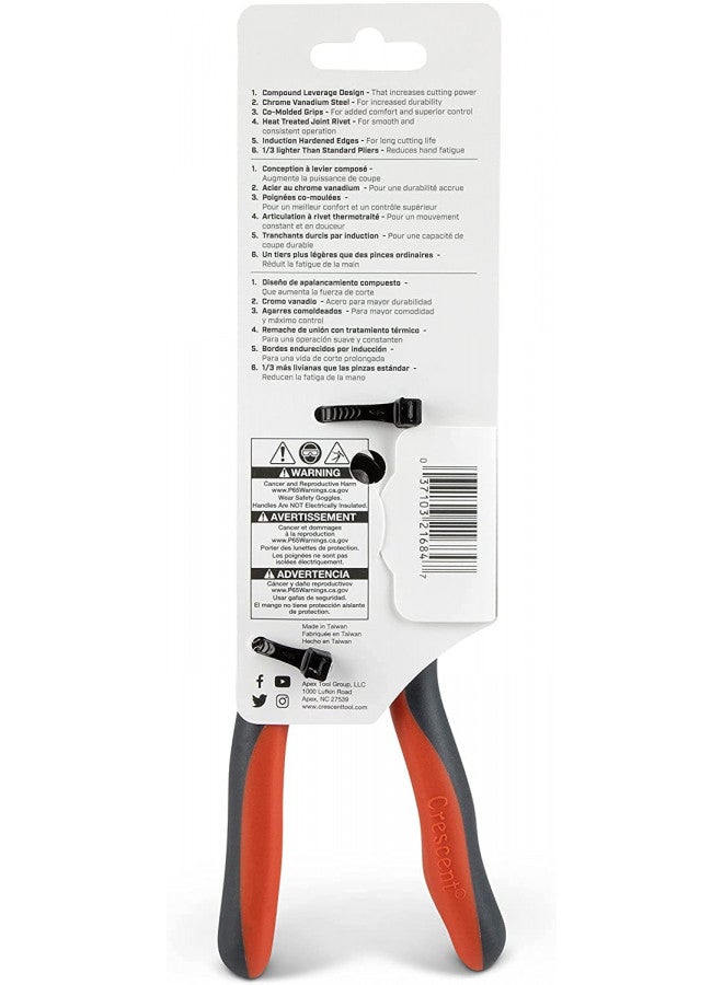 Crescent 8" Pro Series Diagonal Compound Action Dual Material Cutting Pliers - PS5429C - Image 4
