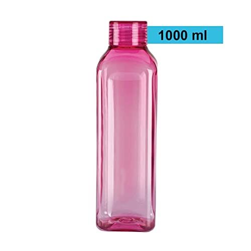 Kuber Industries Square BPA Free Plastic Water Bottles | Unbreakable, Leak Proof, 100% Food Grade Plastic | For Kids & Adults | Refrigerator Plastic Bottle Set of 6 | Multicolours - Image 5
