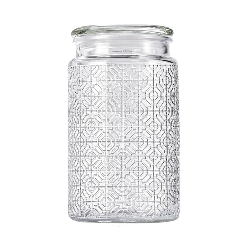 Adodeen 32oz Vintage Glass Jar With Lid, Glass Storage Containers, Airtight Kitchen Storage Containers For Sugar, Coffee, Tea, Spice, Flour, Candy Cookie, Pasta, Cereal, Cute Decorative Jars - Image 1