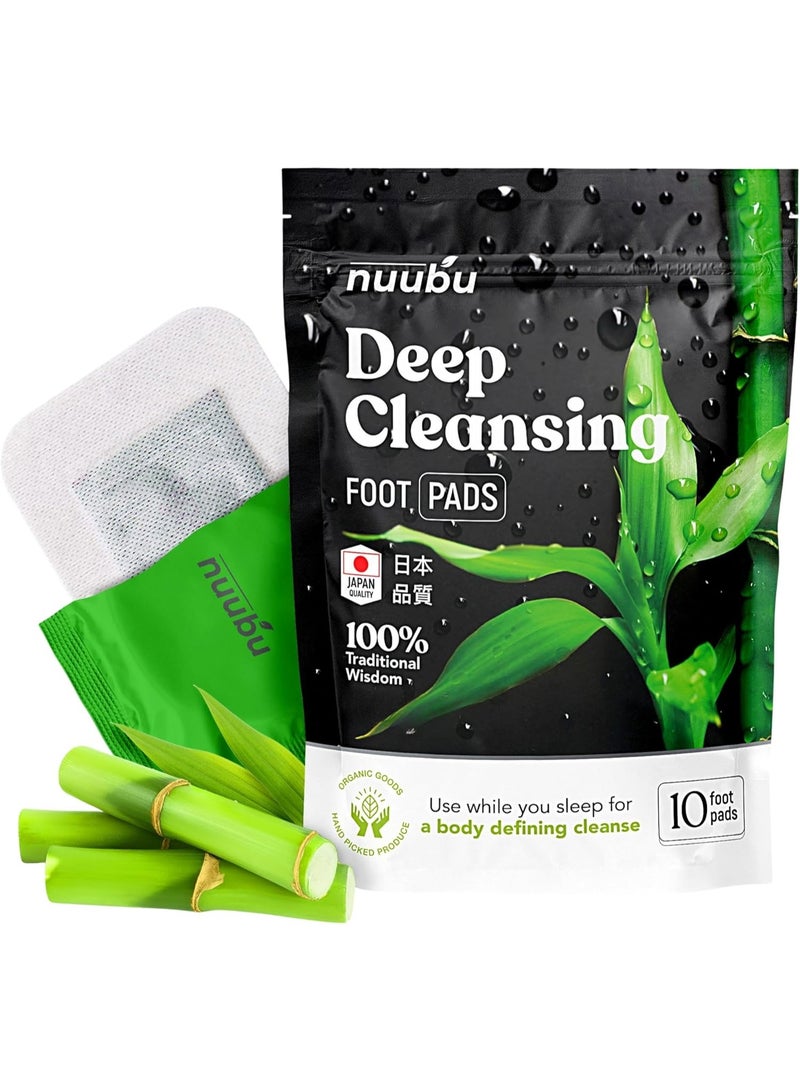 nuubu Deep Cleansing Foot Pads For Better Sleep & Foot Care Premium Japanese Organic Foot Pads With Ginger Powder (10 Pc) - Image 1