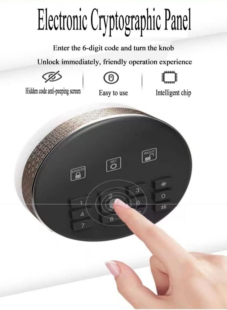 COOLBABY Hotel Safe Box Large Steel Strongbox with Hotel Style Digital Lock and Key Entry for Home Office Business - Image 2