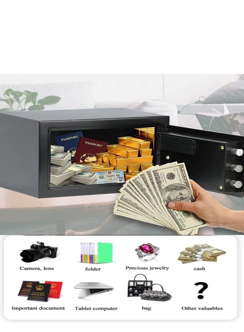 COOLBABY Hotel Safe Box Large Steel Strongbox with Hotel Style Digital Lock and Key Entry for Home Office Business - Image 3