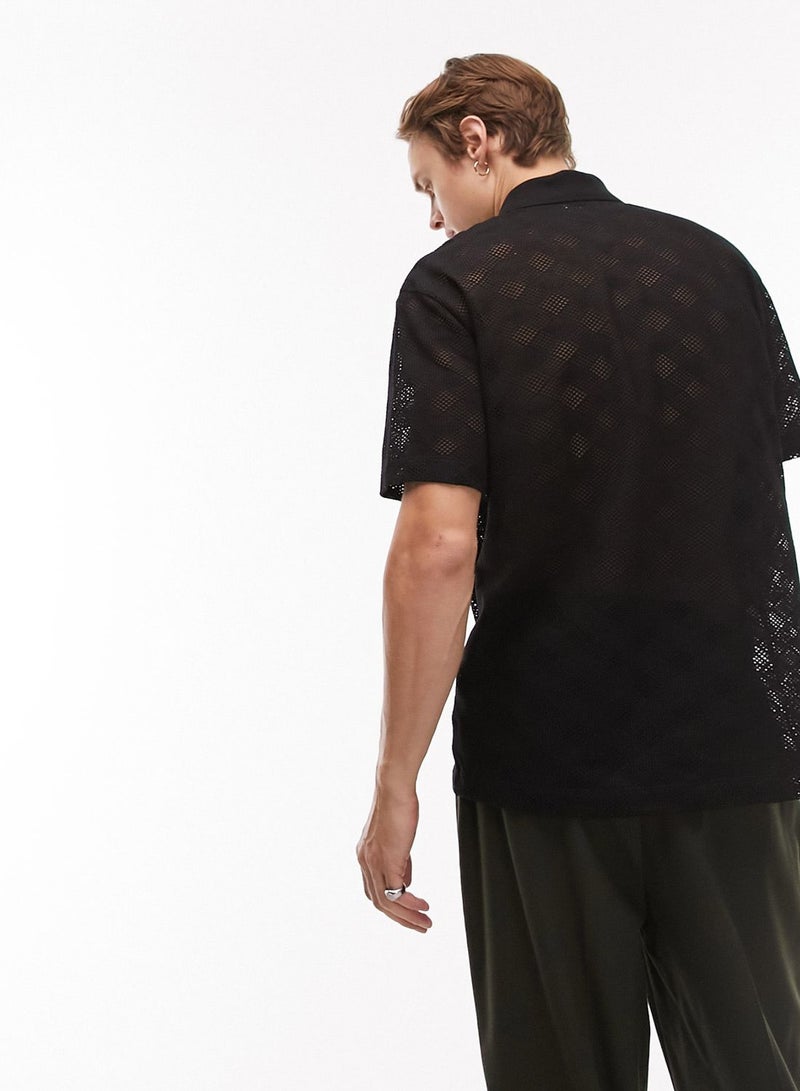 TOPMAN Oversized Diamond Polo - Image 2