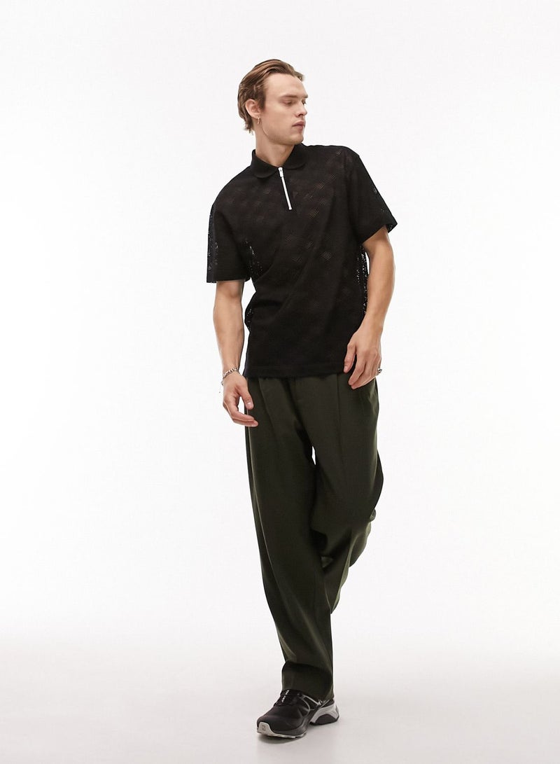 TOPMAN Oversized Diamond Polo - Image 4