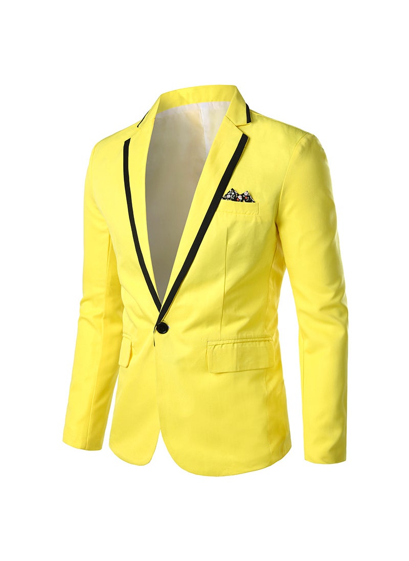 Modern Slim-Fit Blazer Mens Fashion Suit Blue