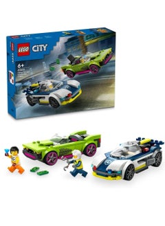 Lego City Police Car And Muscle Car Chase Set 60415 Building Blocks Toy Car Set; (213 Pieces)