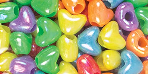 Cousin DIY Fun Pack Acrylic Heart Beads 210/Pkg-Assorted, Assorted Colors - Image 3