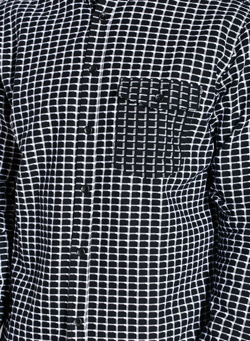 Humor Delmore Check Print Slim Fit Shirt