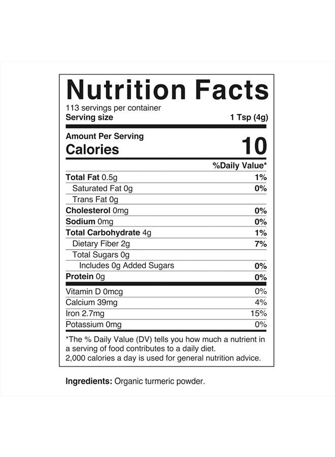 Vitamatic Certified USDA Organic Turmeric Powder 1 Pound (16 Ounce) - Image 2