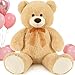 MorisMos Giant Teddy Bear Stuffed Animal 3ft36 Big Bear for KidLarge Stuffed Bear for Baby Shower Teddy Bear for Girlfriend Boyfriend Wife Mom Fiance Valentines Birthday Tan - Image 2