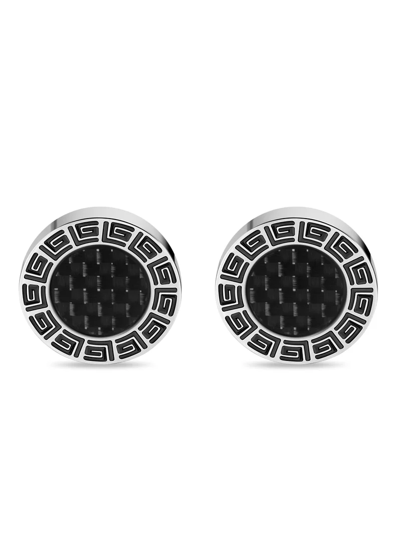 Guy Laroche Alain Stainless Steel Silver Cufflinks For Men