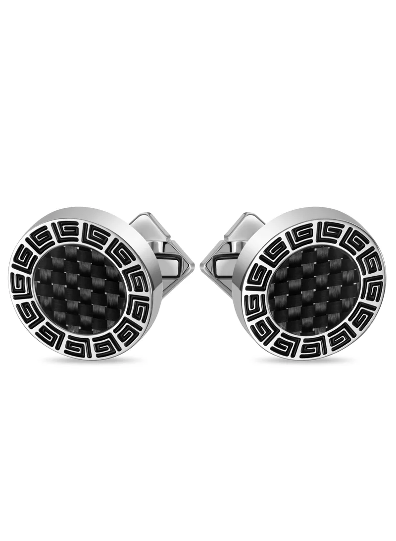 Guy Laroche Alain Stainless Steel Silver Cufflinks For Men