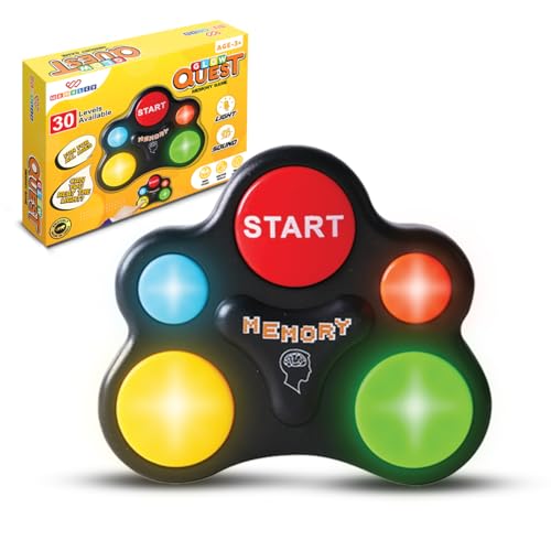 Wembley Glow Quest Memory Game|Handheld Indoor Game for Kids| Engaging Toy with Lights and Sounds| Premium Game with 30-Level Brain Challenge| Gift Option for Kids Ages 7+ & Up (Multicolor) - Image 1