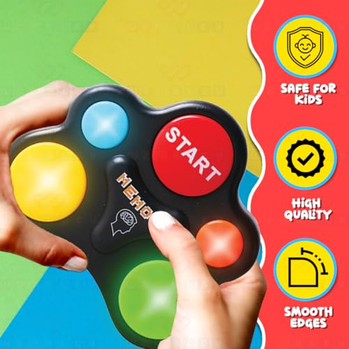 Wembley Glow Quest Memory Game|Handheld Indoor Game for Kids| Engaging Toy with Lights and Sounds| Premium Game with 30-Level Brain Challenge| Gift Option for Kids Ages 7+ & Up (Multicolor) - Image 5