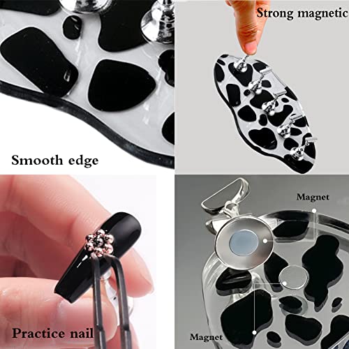ZOQINI 1Set Acrylic Nail Stand Nail Holder for Painting Nail Durable Alloy Nail Holder Nail Display Stand Nail Practice Nail Tip Stand Highly Magnetic Nail Art Tools DIY for Homes and Salons - Image 5