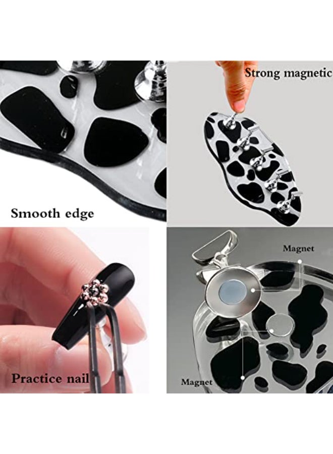 ZOQINI 1Set Acrylic Nail Stand Nail Holder for Painting Nail Durable Alloy Nail Holder Nail Display Stand Nail Practice Nail Tip Stand Highly Magnetic Nail Art Tools DIY for Homes and Salons - Image 4