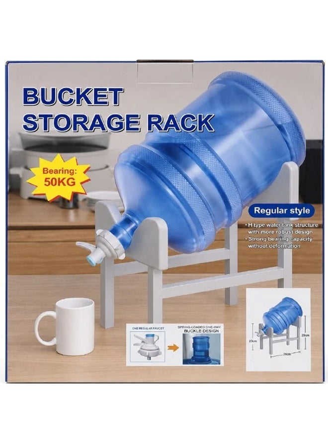 DubaiGallery Heavy Duty Water Bottle Storage Stand Rack 50KG Load Bearing Capacity with Reinforced H Type Structure, Durable Support Frame, Stable Design, Compatible with Drinking Water Dispensers, Ideal for Home Office Kitchen Use - Image 1