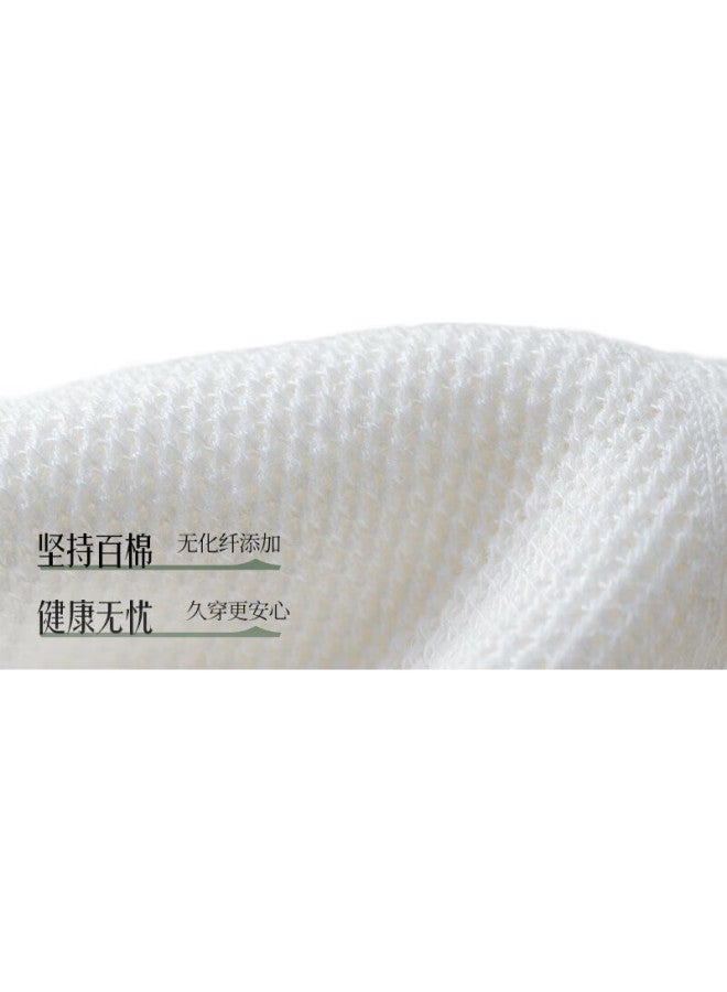 ZJZUE Cotton Socks For Men, 100% Cotton, Spring And Summer, Pure Cotton Mesh Mid-Calf Socks, Thin, Odor-Resistant, Sweat-Absorbing, Antibacterial Men'S Cotton Socks - Image 2