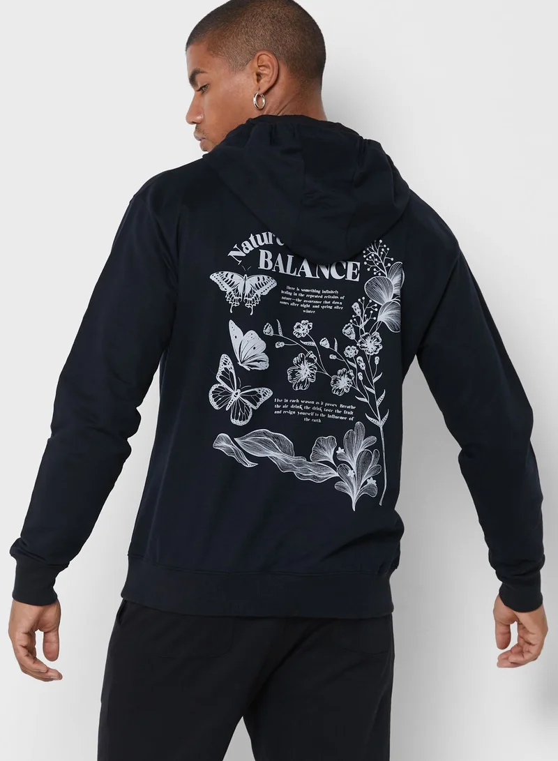 Seventy Five Back Print Hoodie