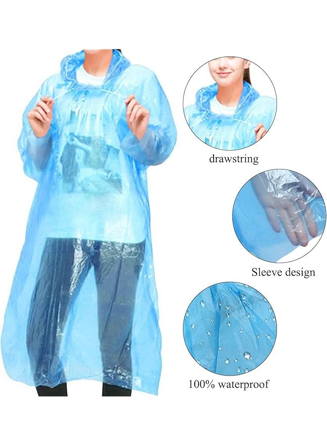 SYOSI Kids Rain Jacket Lightweight Waterproof Hooded Raincoat Ponchos For Kids Reusable Girls Boys Waterproof Rain Ponchos For 6 12 Years Old Camping Rain Coats  - Image 5