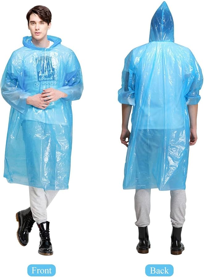 SYOSI Kids Rain Jacket Lightweight Waterproof Hooded Raincoat Ponchos For Kids Reusable Girls Boys Waterproof Rain Ponchos For 6 12 Years Old Camping Rain Coats  - Image 3
