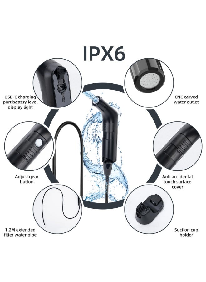 بمعنى سحر بمعنى حديقة بيديه محمول للسفر محمول مع حقيبة مياه سعة 3 لتر، بيديه للسفر والتخييم، رذاذ بيديه قابل لإعادة الشحن لتنظيف النظافة الشخصية. - Image 3