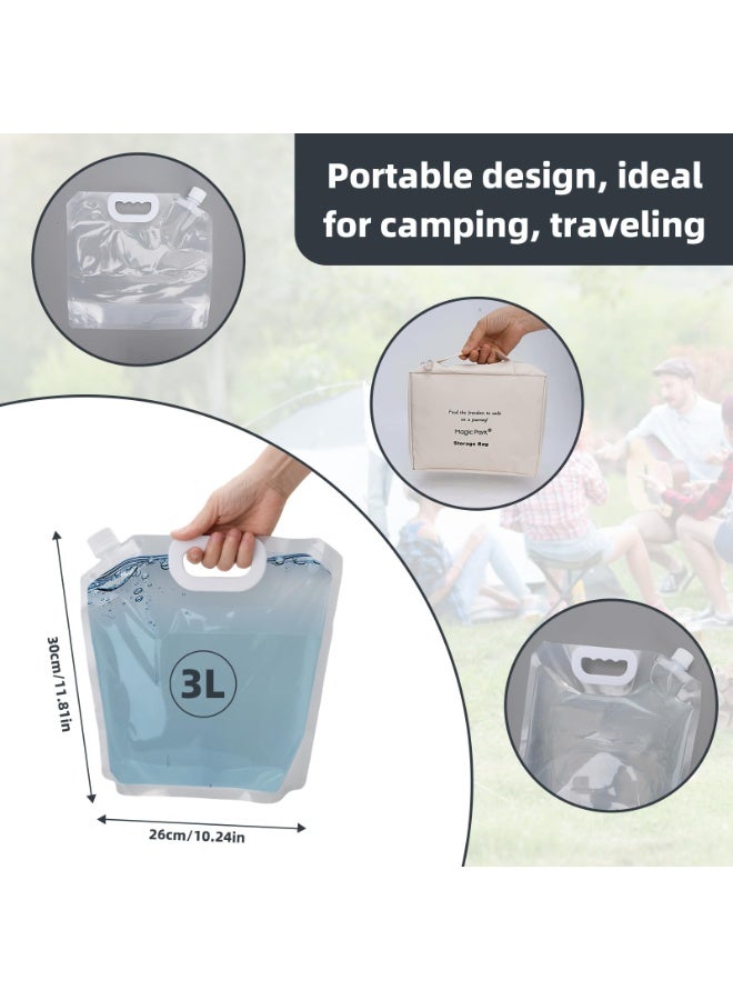 بمعنى سحر بمعنى حديقة بيديه محمول للسفر محمول مع حقيبة مياه سعة 3 لتر، بيديه للسفر والتخييم، رذاذ بيديه قابل لإعادة الشحن لتنظيف النظافة الشخصية. - Image 4