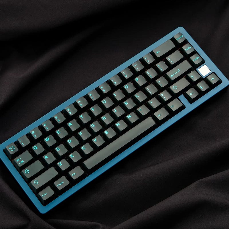 Sumgsn 114 Keys Translucent Keycaps Cherry Profile Doubleshot Cyan Keycap Set Fit for 60% 65% 75% Cherry Mx Switches Mechanical Keyboards - Image 4