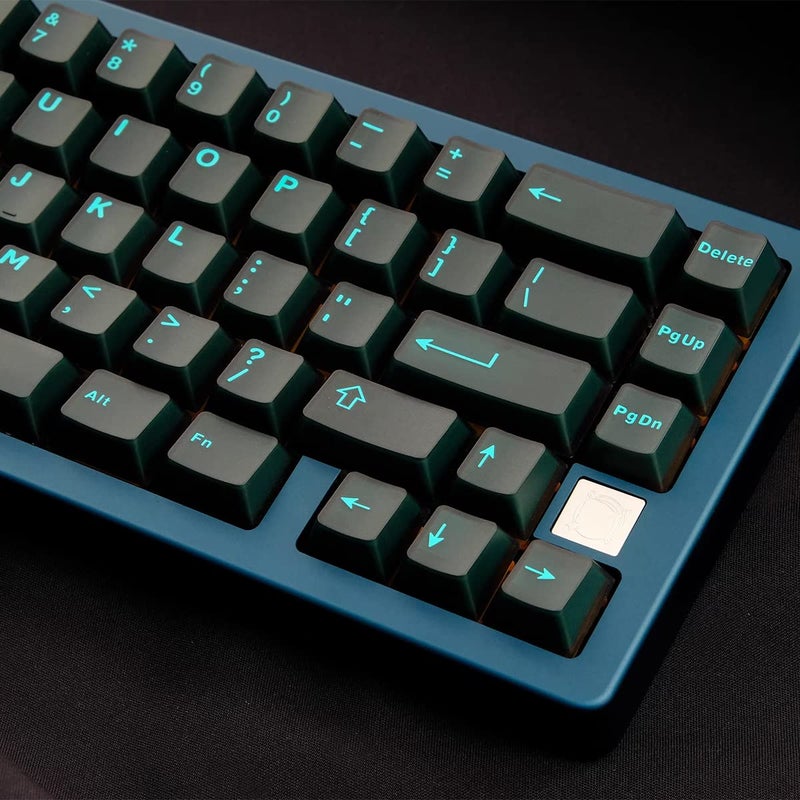 Sumgsn 114 Keys Translucent Keycaps Cherry Profile Doubleshot Cyan Keycap Set Fit for 60% 65% 75% Cherry Mx Switches Mechanical Keyboards - Image 2
