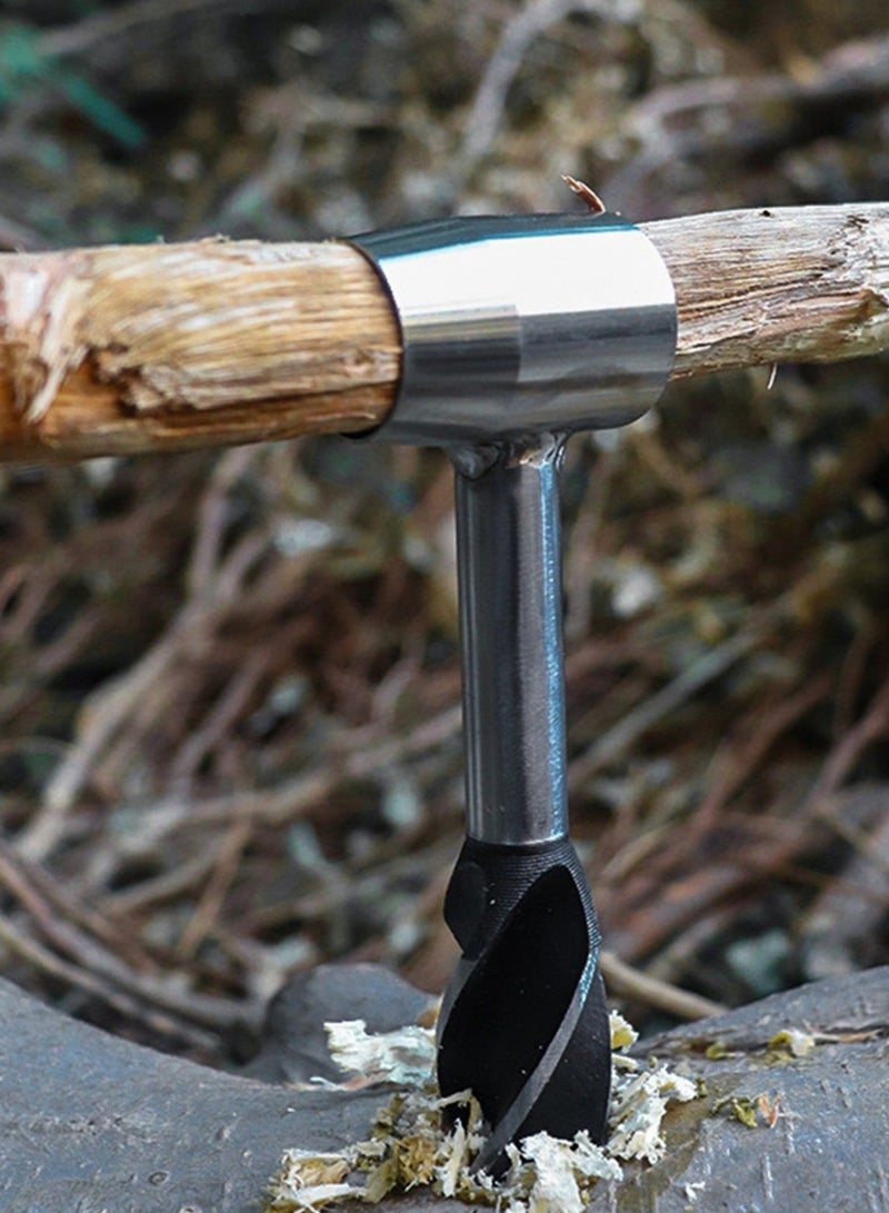 general Outdoor manual wood drill bits handheld brace drill bits with a storage leather case are essential tools for woodworking enthusiasts - Image 3