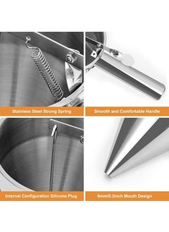 Lampostick Lampostick Pancake Batter Dispenser with Baking Stand MultiCaliber Stainless Steel Funnel Cake Dispenser with Stand Great for Pancakes Cupcakes or Any Baked Goods  - Image 5