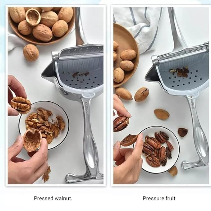 Rikriva Aluminium juicer Manual Hand Press Fruit Juicer with Heavy Quality Detachable Lever for Citrus Lime Juicer or Orange Juicer Steel Handle Juicer for Instant Juice Aluminium Silver Color - Image 2