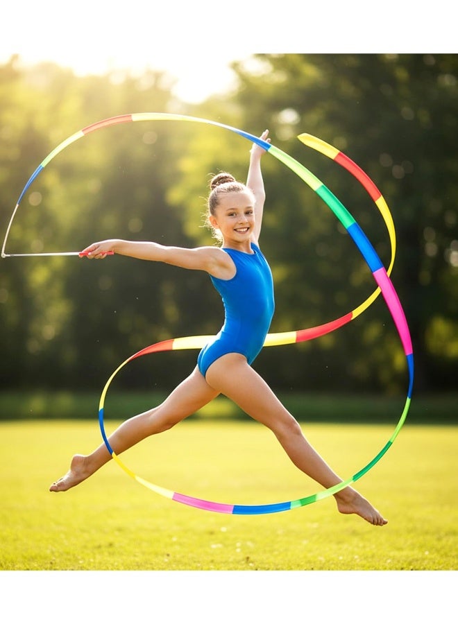 8 قطع من شرائط الرقص - عصا الجمباز، عصا راقصة الشريط للرقص الفني، الجمباز، عرض المواهب، اللياقة البدنية، التدريب - Image 4